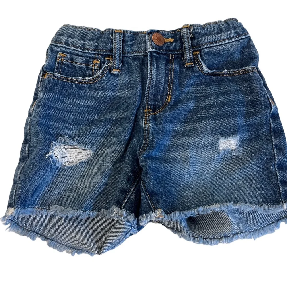 Old Navy Girls Shorts Lot of 2 Cut Off Style Size 4T EUC